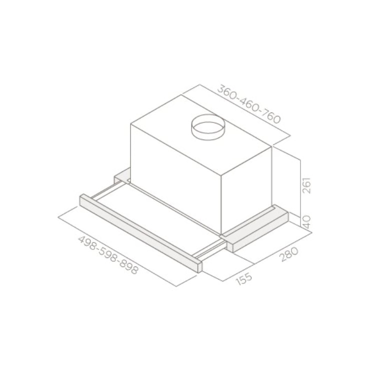 Вытяжка Jetair BETTA 60/GR/BK GL 3