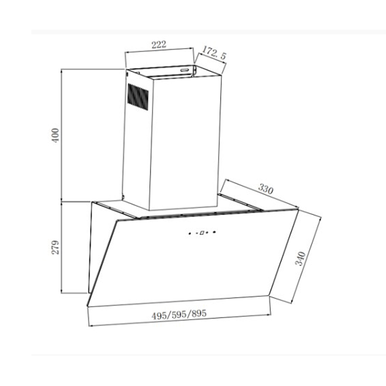 Вытяжка Weissgauff Yota 600 Touch White Glass 9