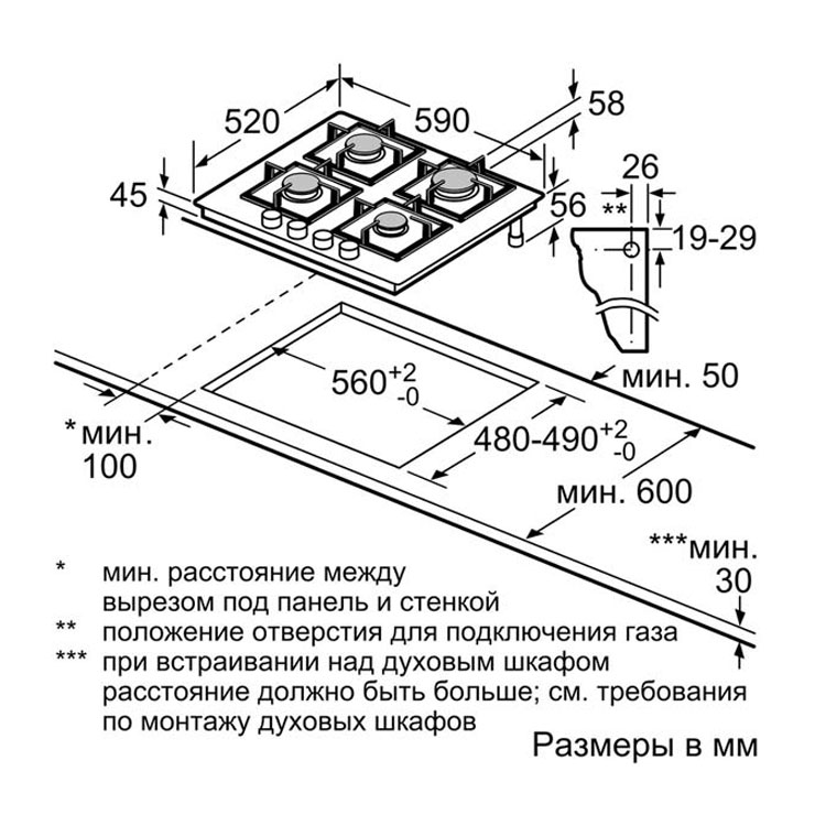 Газовая панель Bosch PPP6A2M90R 3