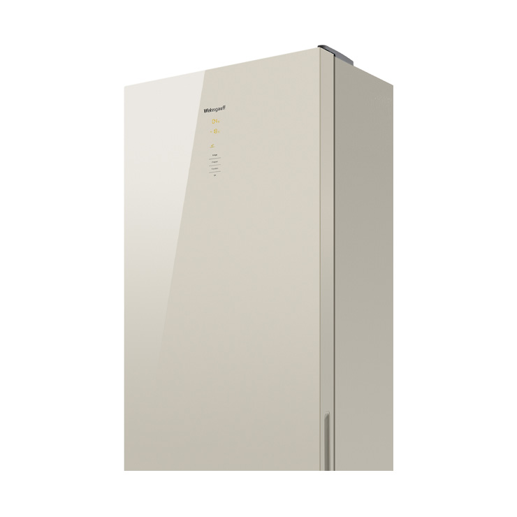 Холодильник Weissgauff WRK 2000 D Full NoFrost Inverter Beige Glass 9