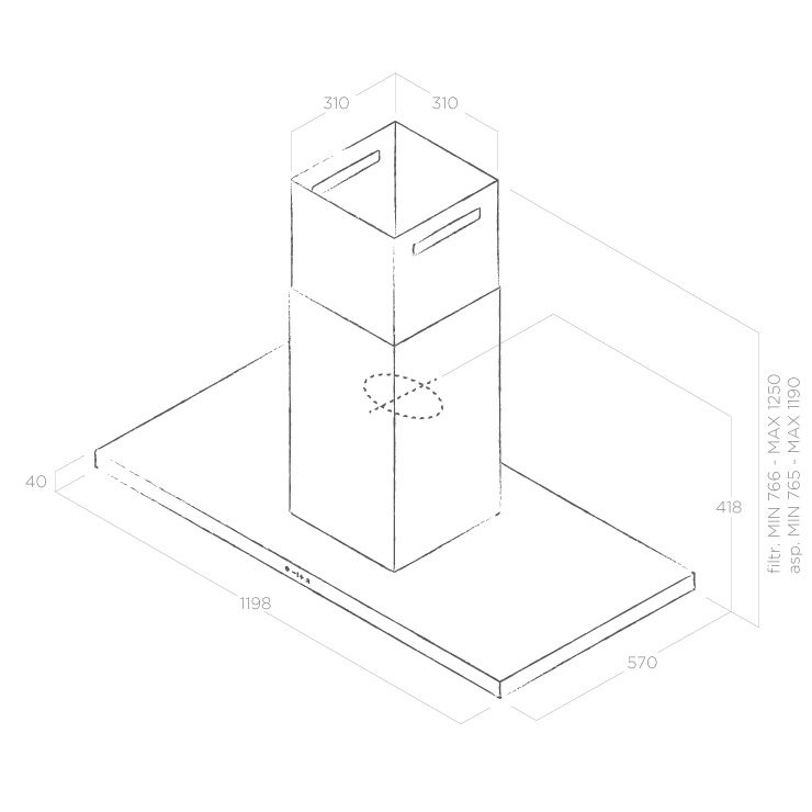 Вытяжка Elica THIN ISLAND IX/A/120 4