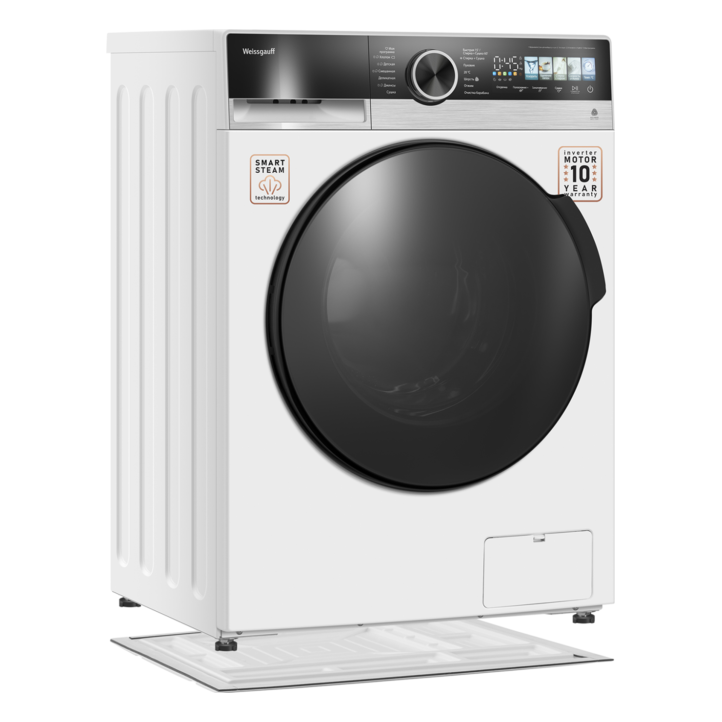 Стирально-сушильная машина Weissgauff WMD 45148 Color Touch Inverter Steam 7