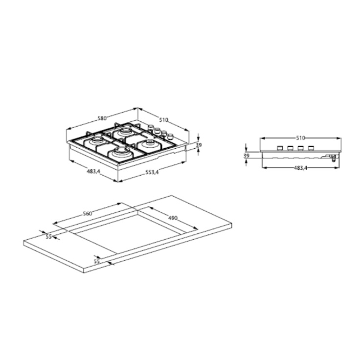 Газовая панель Beko HIZG64126AR 2