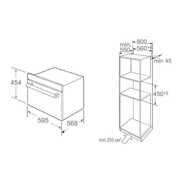 Компактный духовой шкаф MIDEA AF944EZ8-SS 2