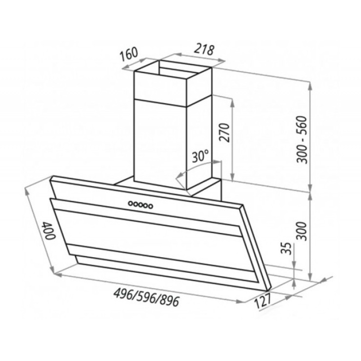 Вытяжка Exiteq EX-5026 black/inox 2