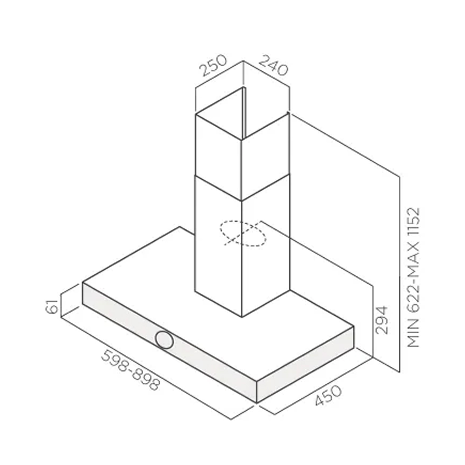 Вытяжка Jetair TOUCH BL/A/60 2