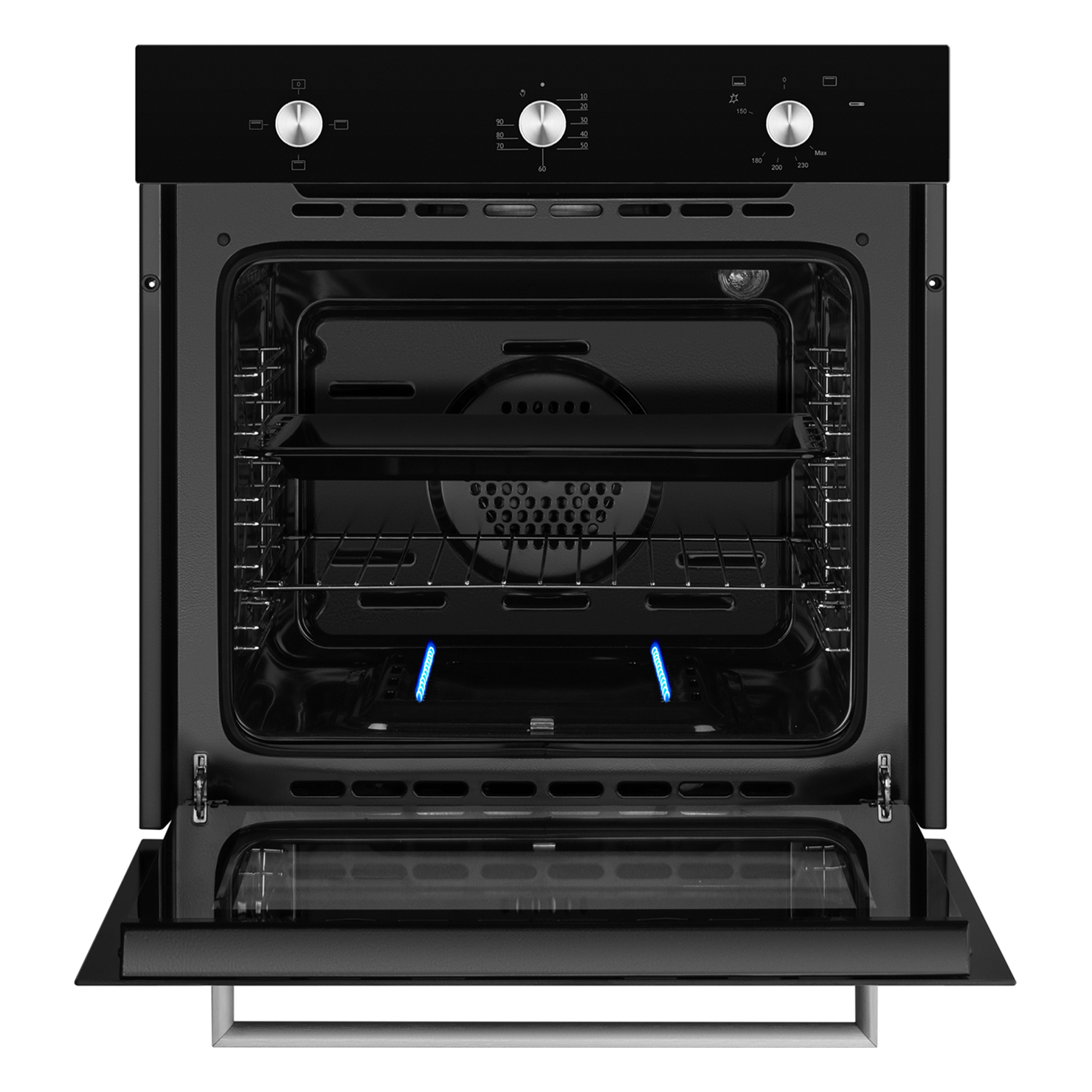 Газовый духовой шкаф Weissgauff WGO 706 Black Glass 2