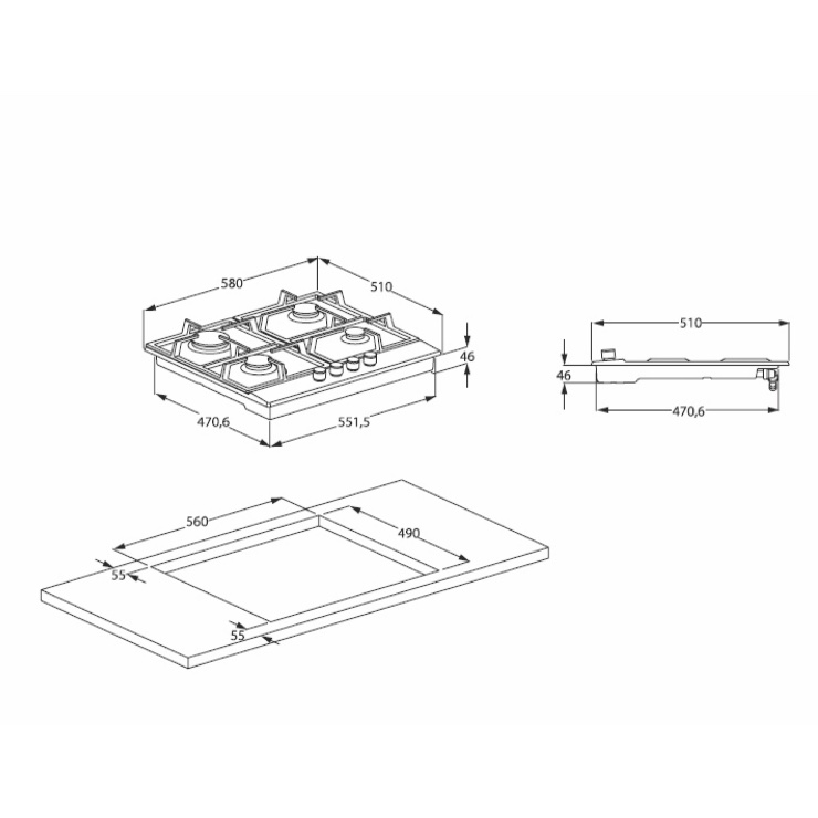 Газовая панель Beko HIAG64235SX 2