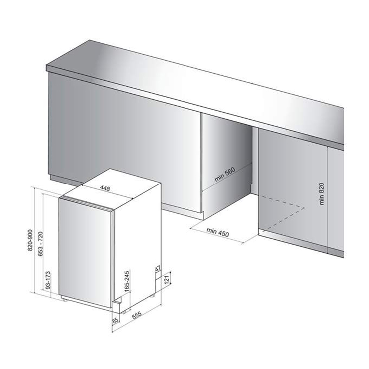 Встраиваемая посудомоечная машина Hotpoint-Ariston HSIE 2B19 3