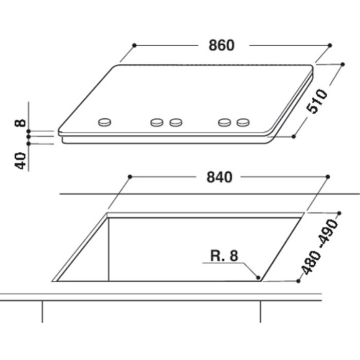 Газовая панель Whirlpool GOA 9523/NB 3