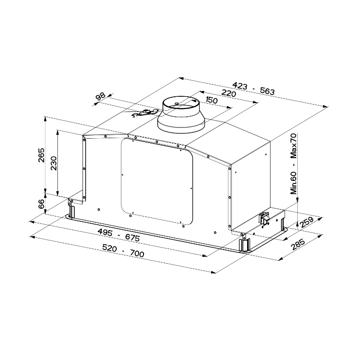 Вытяжка Faber N-LIGHT EV8P WH MATT A52 3
