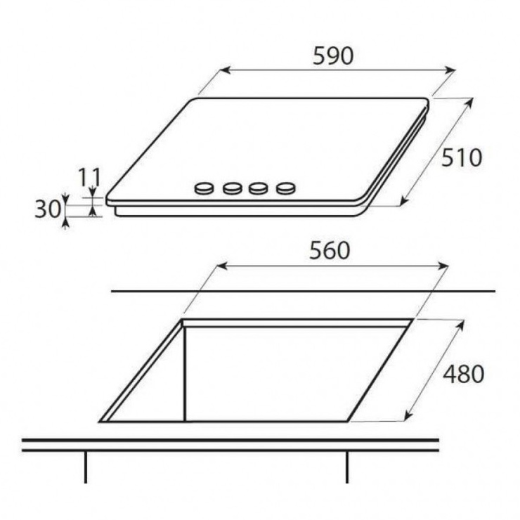 Газовая панель Whirlpool AKR 351/IX 2