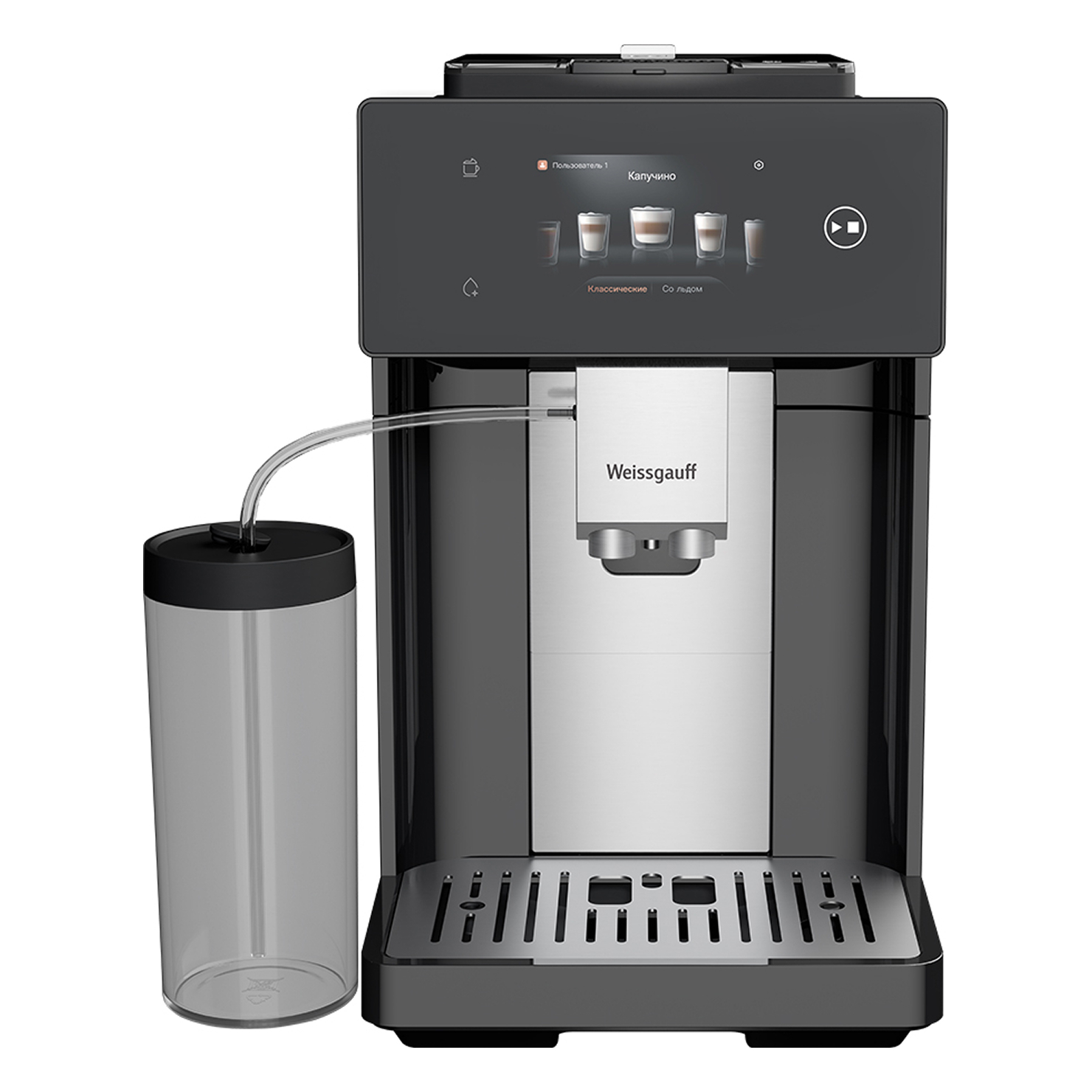 Кофемашина Weissgauff WCM-340 TFT Automatic Touch Cappuccino Nero 3