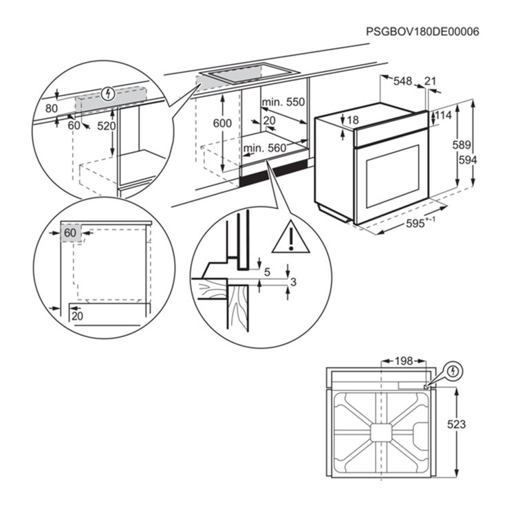 Электрический духовой шкаф Electrolux OEF3H70TK 4