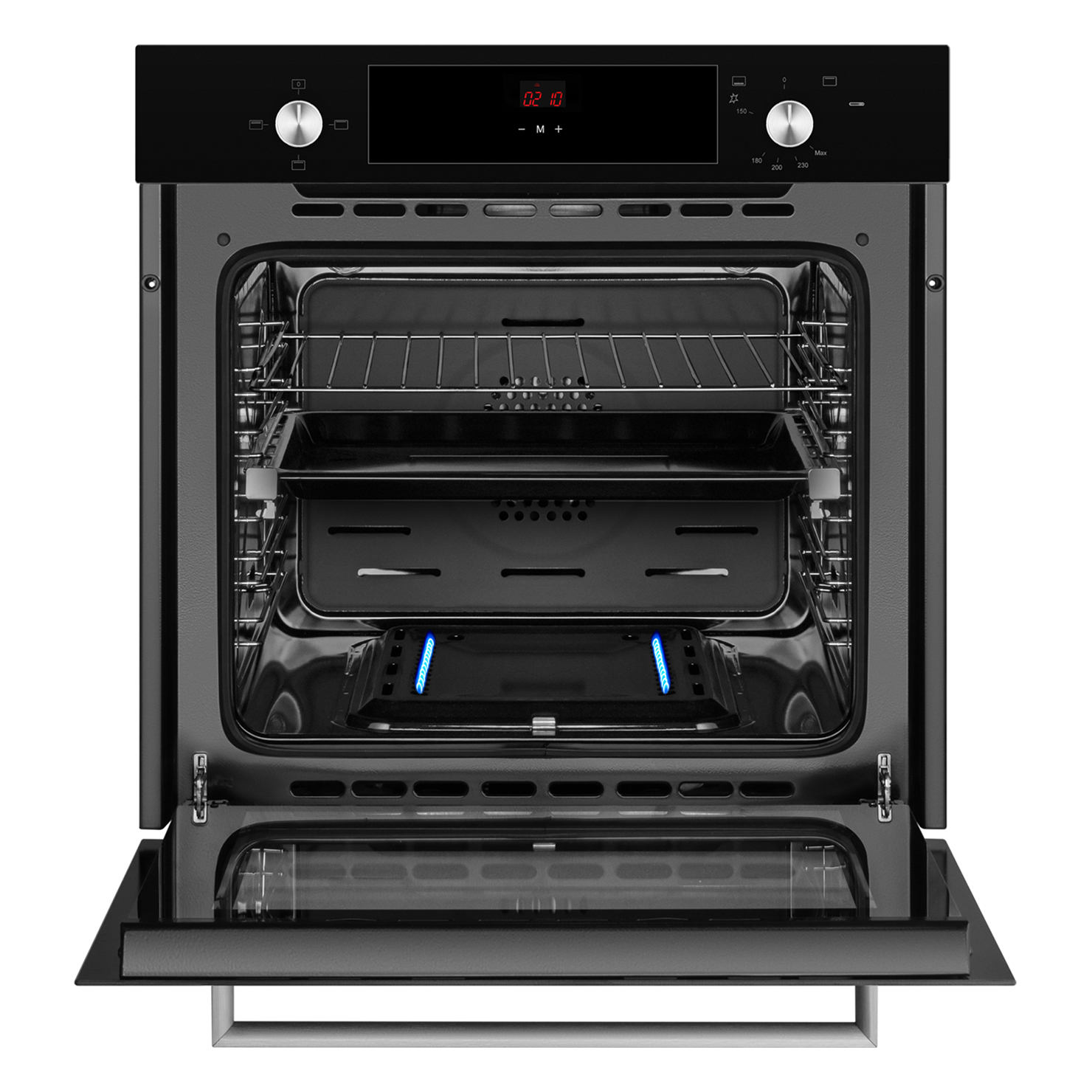 Газовый духовой шкаф Weissgauff WGO 706 D Black Glass 2