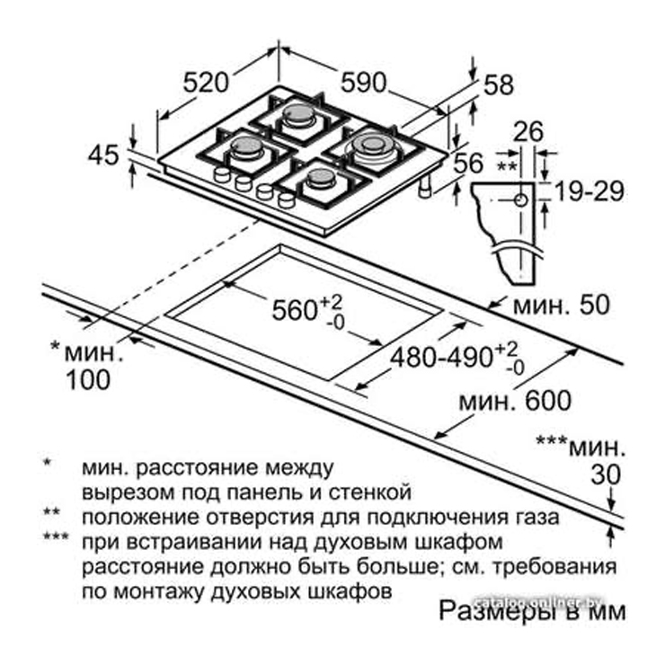 Газовая панель Bosch PPH6A6B20R 3