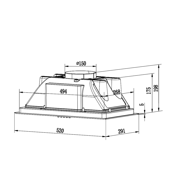 Вытяжка Weissgauff BOX 850 BL 6