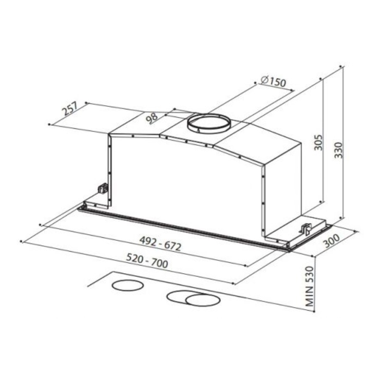 Вытяжка Faber Inca Lux 2.0 EG8 X/BK A52 [110.0356.519] 2