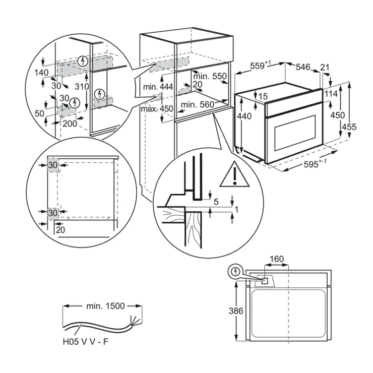 Микроволновая печь встраиваемая AEG KMK721880B 5