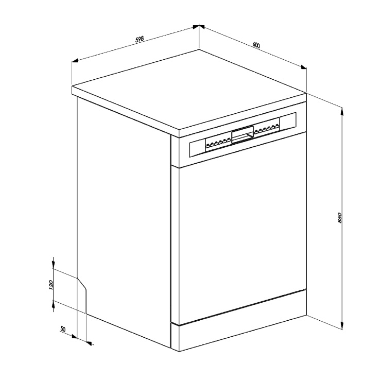 Отдельностоящая посудомоечная машина Smeg LVS433XIN 4