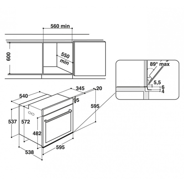 Электрический духовой шкаф Whirlpool W9 OS2 4S1 P 3