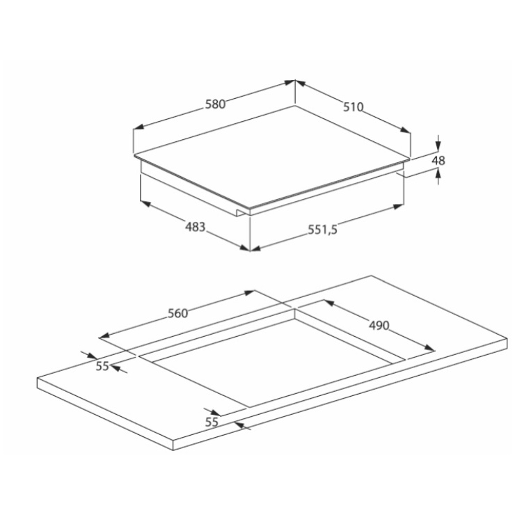 Индукционная панель Beko HII64200FMTW 4