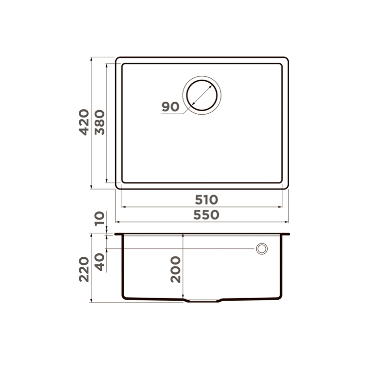 Кухонная мойка Omoikiri Tedori 54-U-BL (черный) 7