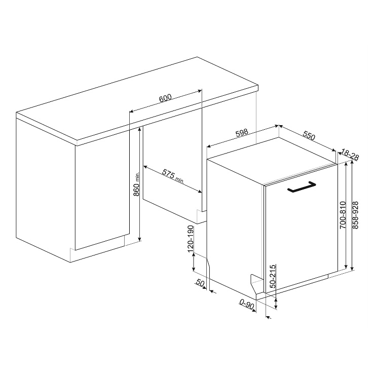 Встраиваемая посудомоечная машина Smeg STL66339LDE 7