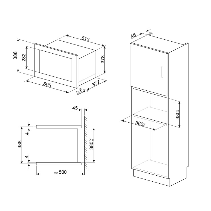 Микроволновая печь встраиваемая Smeg FMI425X 3