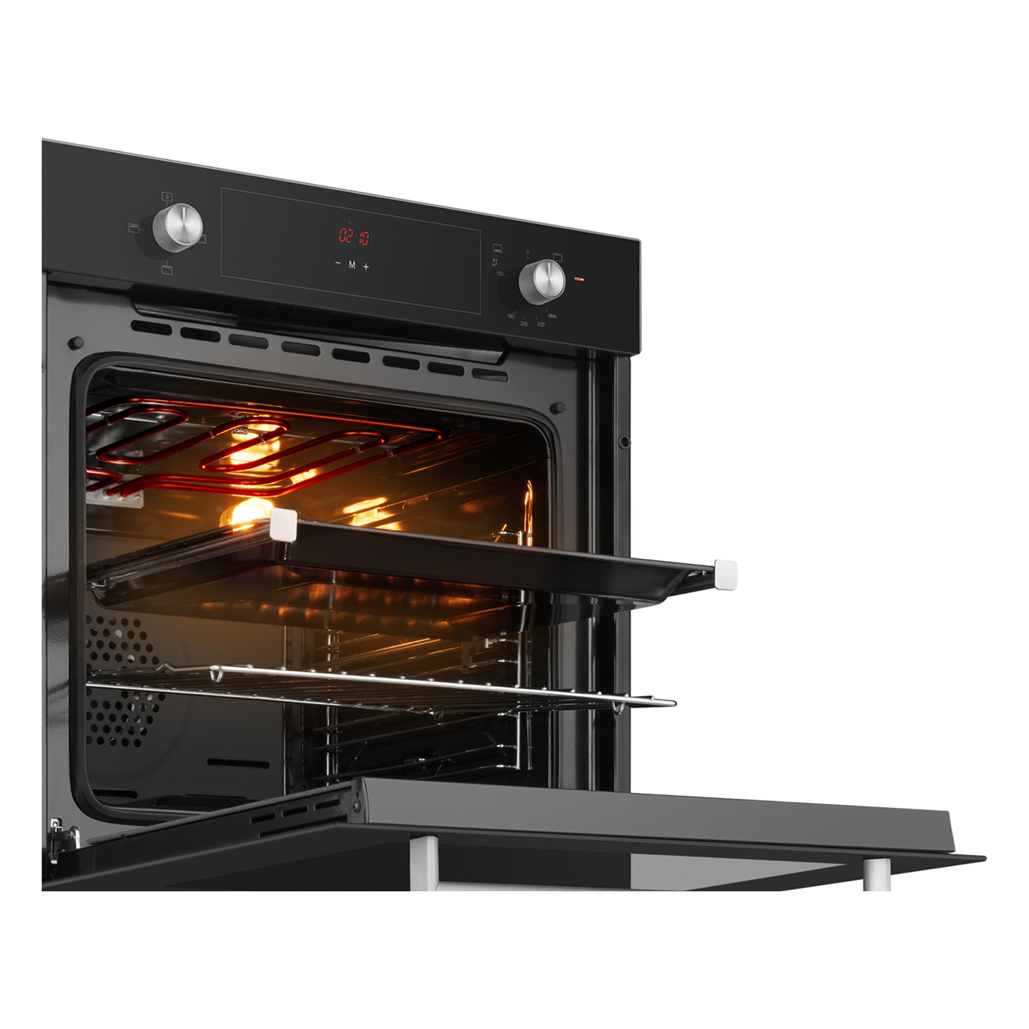 Газовый духовой шкаф Weissgauff WGO 706 D Black Glass 5