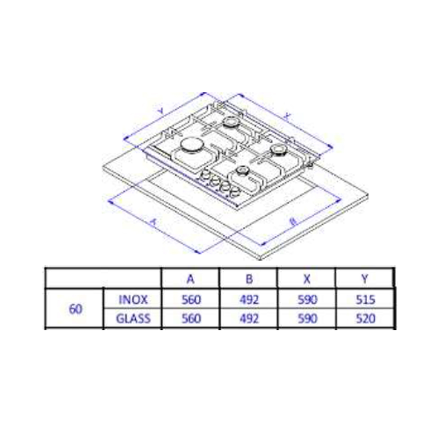 Газовая панель Weissgauff HGG 641 WGV 6