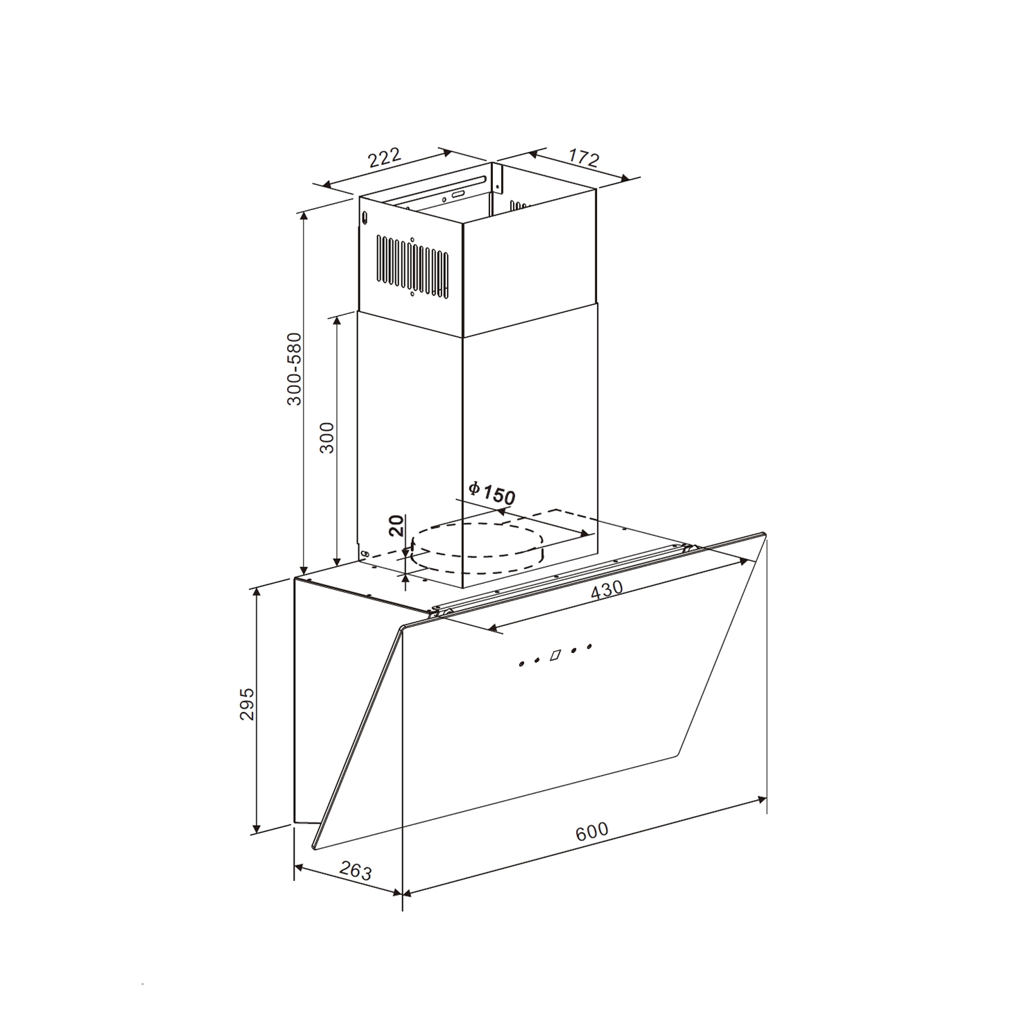 Вытяжка Weissgauff Zibal 60 BL Sensor Matt Edition 10