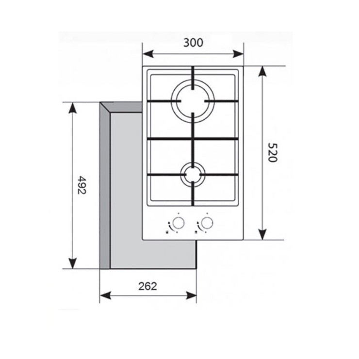 Газовая панель Akpo PGA 302 FGC BL 5