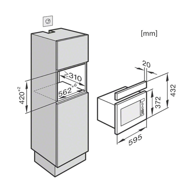 Микроволновая печь встраиваемая Miele M 2240 SC OBSW 2