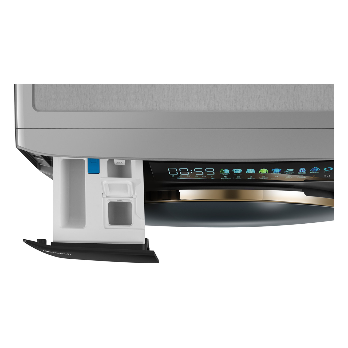 Стиральная машина с фронтальной загрузкой Weissgauff WM 58411 Direct Drive Inverter Premium Steam Steel 9