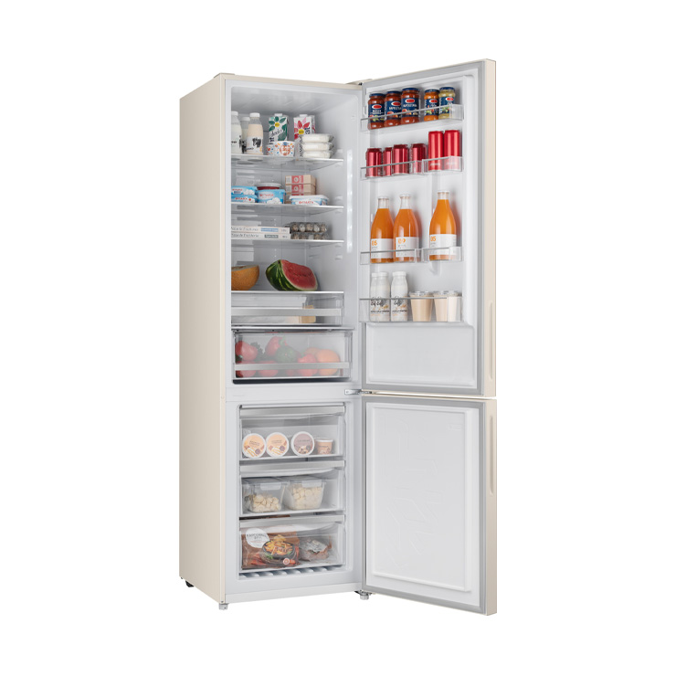 Холодильник Weissgauff WRK 2000 D Full NoFrost Inverter Beige Glass 6