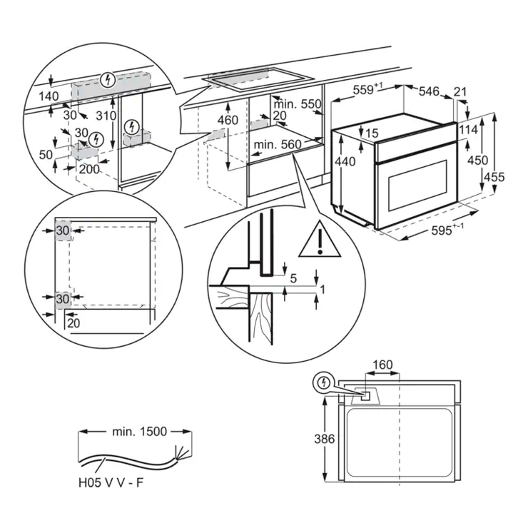 Микроволновая печь встраиваемая AEG KMK721880B 6