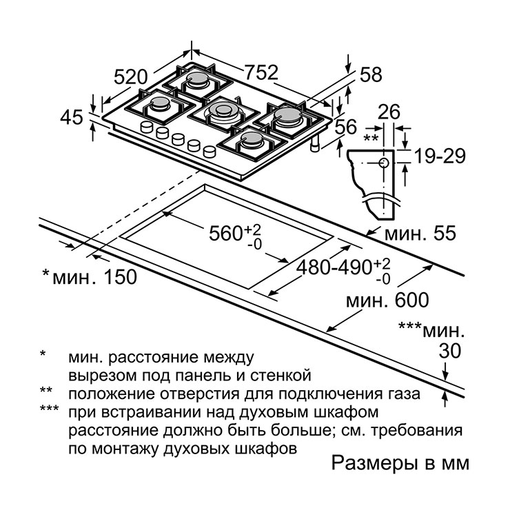 Газовая панель Bosch PPQ7A6B90 4