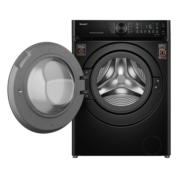 Стиральная машина с фронтальной загрузкой Weissgauff WM 59411 Direct Drive Inverter Steam Matt Black 5