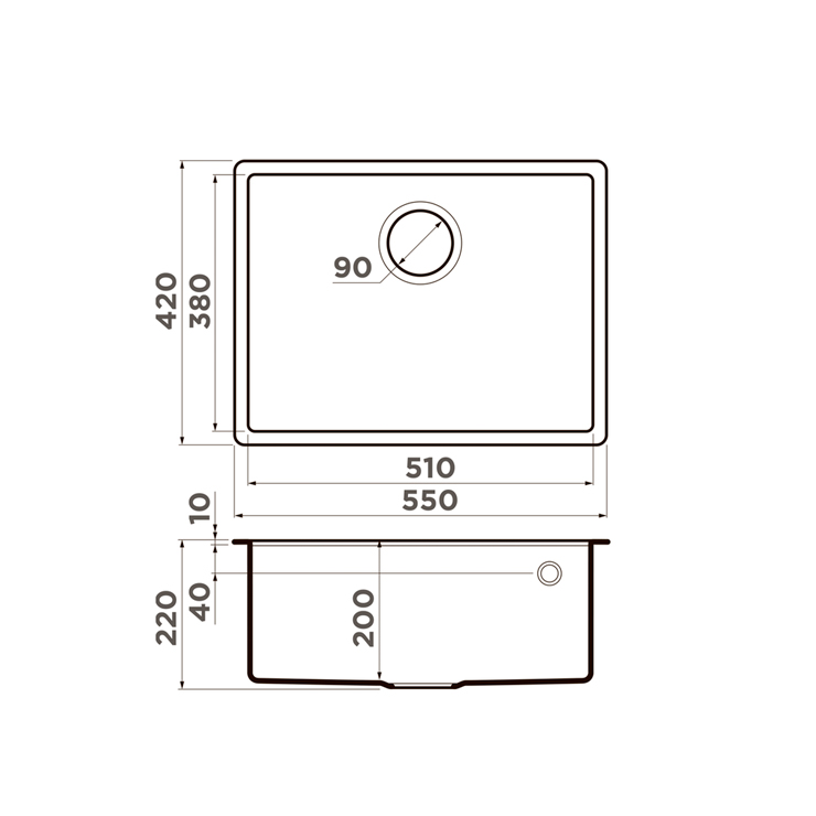 Кухонная мойка Omoikiri Tedori 54-U-PL (платина) 5
