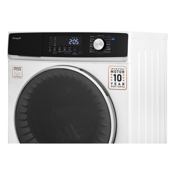 Стиральная машина с фронтальной загрузкой Weissgauff WM 61410 DC Inverter Steam 6