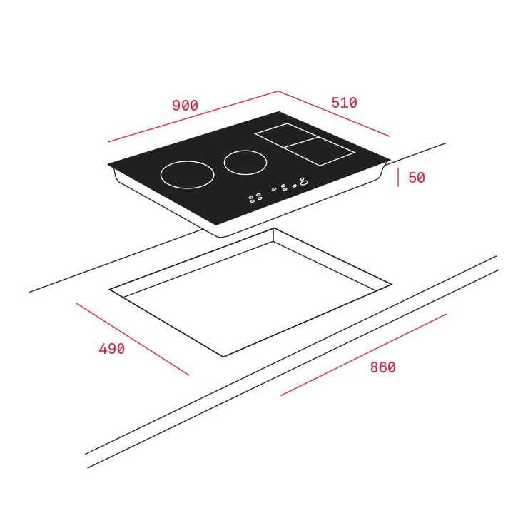 Индукционная панель TEKA IHOB IRF 9480 TFT BLACK 2