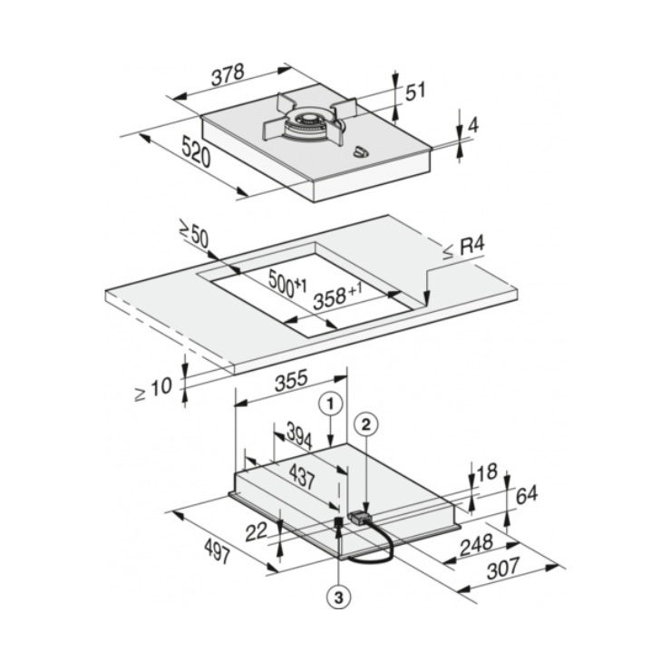 Газовая панель Miele CS 7101-1 FL 2