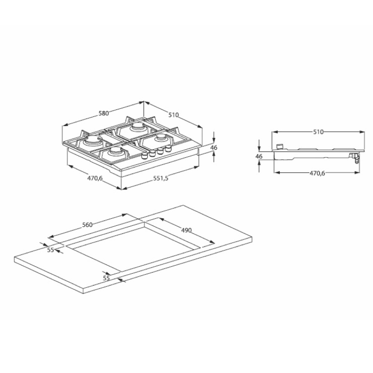 Газовая панель Beko HIAG64223SX 2