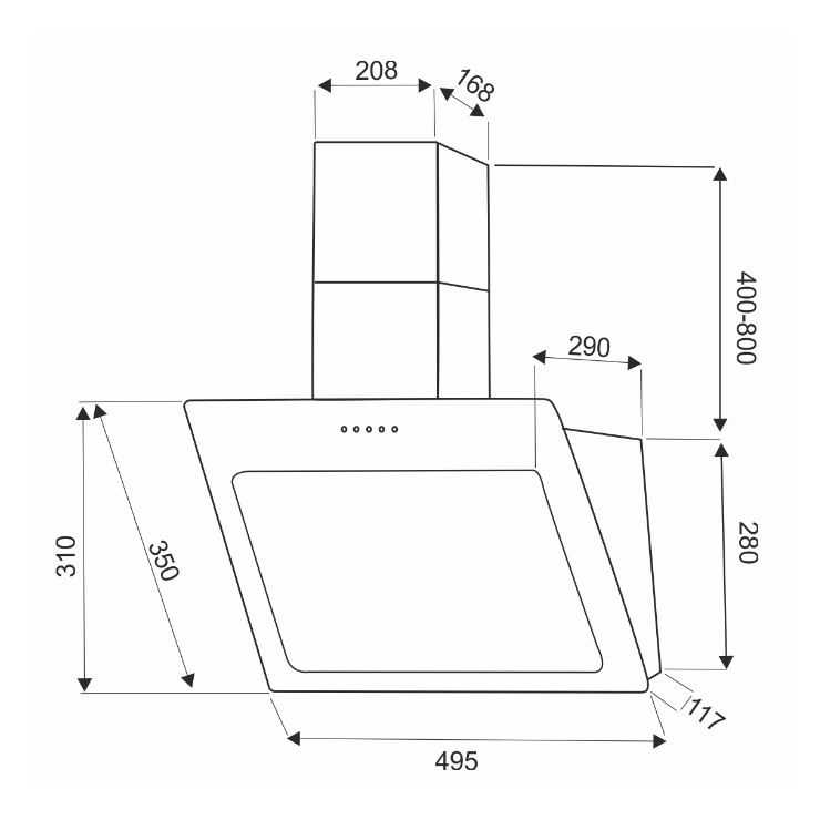 Вытяжка Exiteq EX-1025 black 3