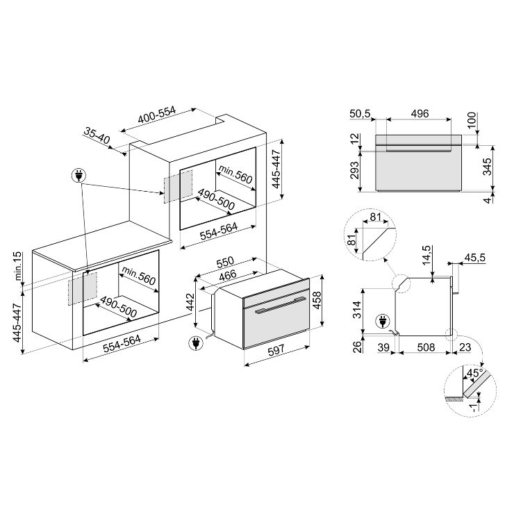 Компактный духовой шкаф Smeg SF4104WMCS 3
