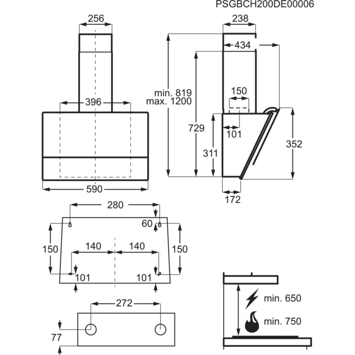 Вытяжка Electrolux EFV516K 2