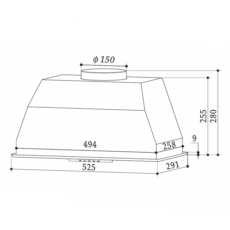 Вытяжка Exiteq EX-1266 (черный) 7