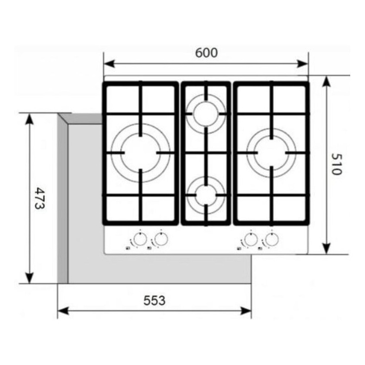 Газовая панель Akpo PGA 755 WGC-T WH 4