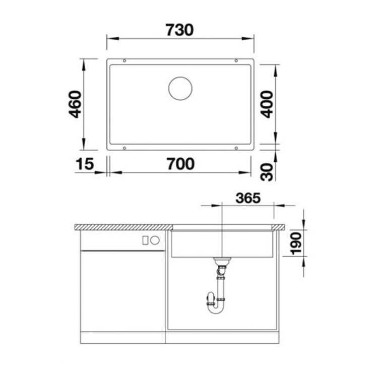 Кухонная мойка Blanco SUBLINE 700-U антрацит 523442 4